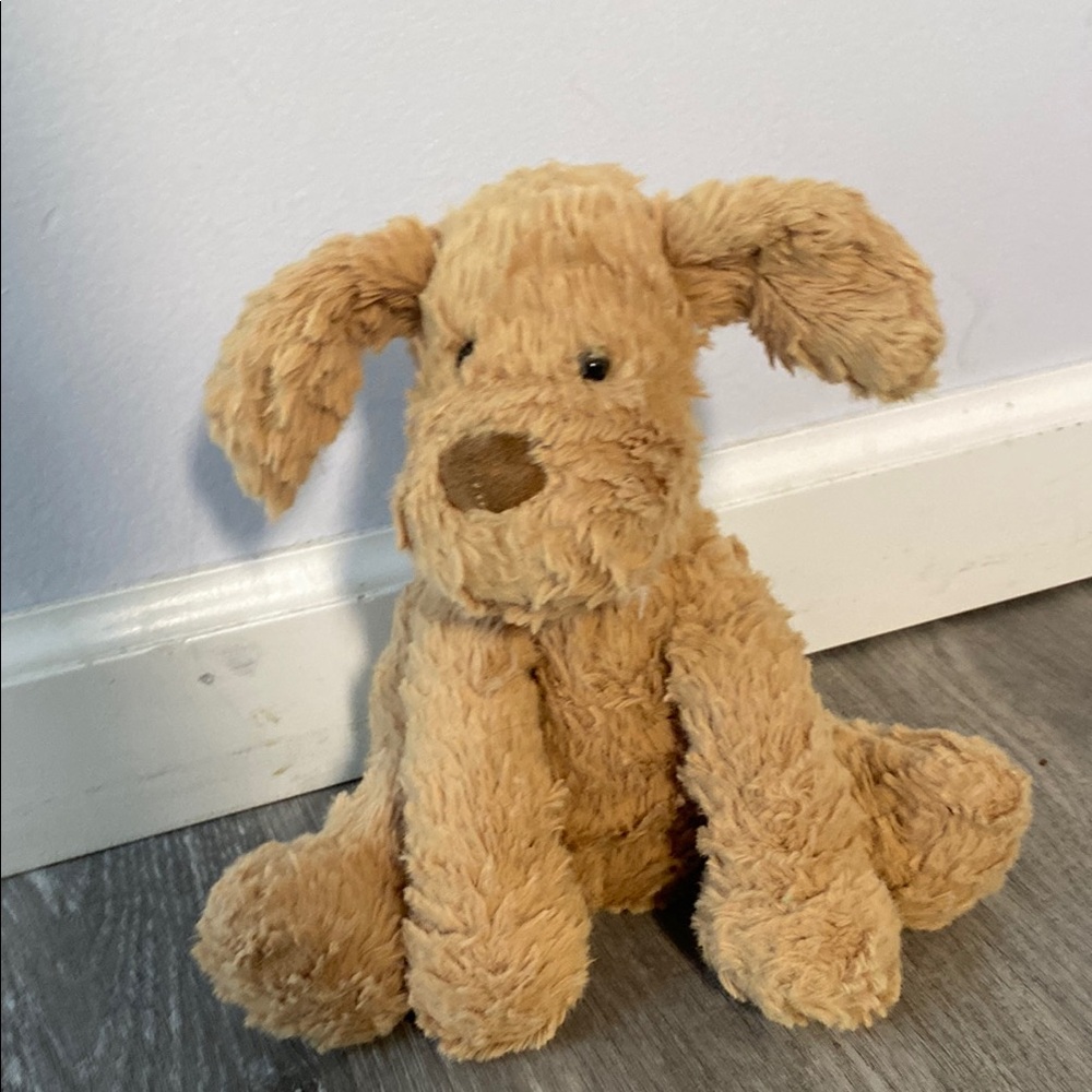 Jellycat Tan Plush Dog Toy with Floppy Ears